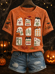 Women's Halloween Ghost Mahjong T-Shirts