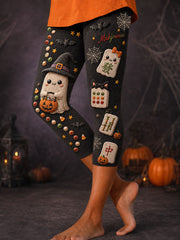Women's clothing Halloween Mahjong leggings