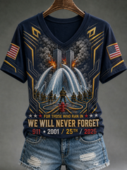 Women's We Will Never Forget 9 11 September 11 T-shirt