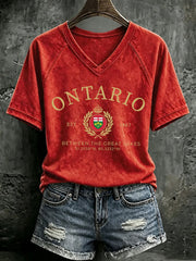 Women’s Lake Ontario Printed Casual T-Shirt