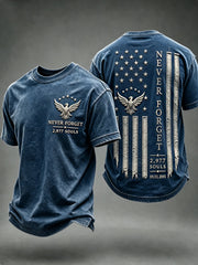 Men's NEVER FORGET 2,977 SOULS 2,977 SOULS 09.11.2001 t-shirt