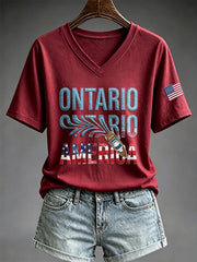 Women's Lake America Print T-shirt