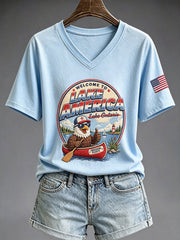Women's Lake America Print T-shirt