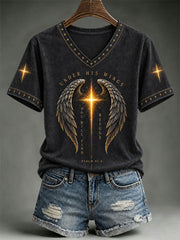 Women's Under His Wings You Will Find Refuge T-shirt