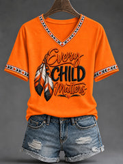 Women's Every Child Matters Printed Casual T-Shirt