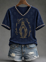 Women's "Todo con Jesus, Nada sin Maria" T-shirt
