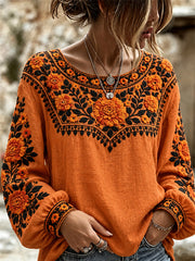 Women's Day of the Dead Mexican Marigolds Floral Print Shirt