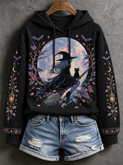 Women's Halloween Witch Drawstring Hoodie