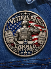 Unisex Veteran Pride DD-214 Print Brooch