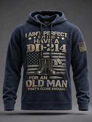 Men's DD-214 It's A Veteran Thing You Wouldn't Understand US Flag Print Veterans Day Casual Hoodie