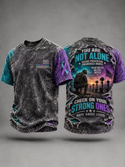 Men's U.S. Veteran PTSD Printed Casual T-Shirt