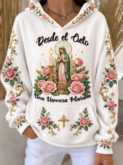 Women's Feast of Our Lady of Guadalupe art Printed Hoodies
