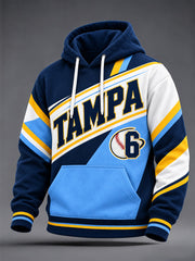 Men's Gift For Baseball Fans Print Oversized Drop-Shoulder Hoodie with Pockets