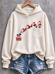Women's Funny Santa Claus Printed Regular Sweatshirt