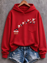 Women's Funny Santa Claus Printed Regular Sweatshirt