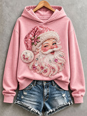 Women's Pink Santa Hoodie