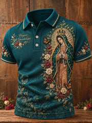 Men's Mexico Our Lady of Guadalupe Art Printed Casual Tops