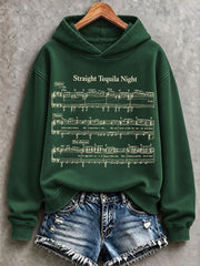 Women's Straight Tequila Night Print Regular Sweatshirt