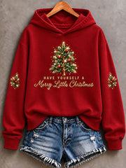 Women's Have Yourself A Merry Little Christmas Print Regular Sweatshirt