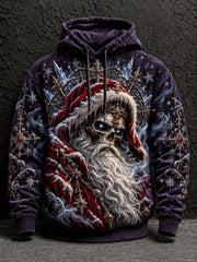 Men's Gothic Christmas Printed Hoodie