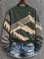 Women's Christian Cross Art Sweatshirt