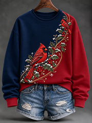Women's Christmas Art Print Regular Sweatshirt