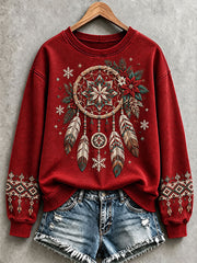 Women's Christmas Dreamcatcher Print Sweatshirts
