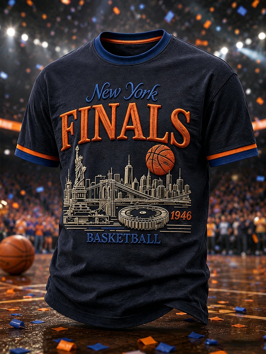 Men's Classic Basketball Fan Graphic Short Sleeve T-shirt