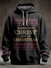 Men's Funny Christmas Printed Hoodie