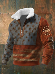 Men's 250th Anniversary Plush Stand Collar Sweatshirt