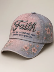 Unisex Floral Faith Art Print Hat