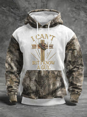 Men's I Can't But I Know A Guy Forest Camouflage Print Casual Hoodie