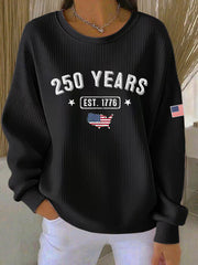 Women's 250 Printed Casual Sweatshirt