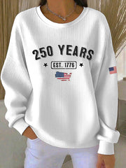 Women's 250 Printed Casual Sweatshirt