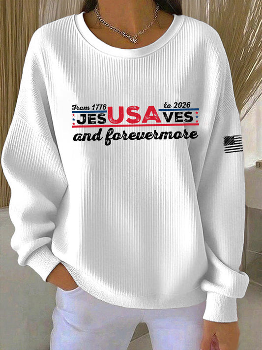 Women's 250 Printed Casual Sweatshirt