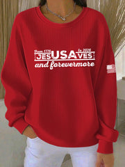 Women's 250 Printed Casual Sweatshirt