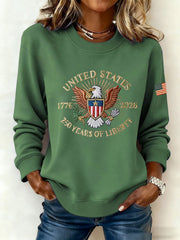 Women's 250 Printed Casual Sweatshirt