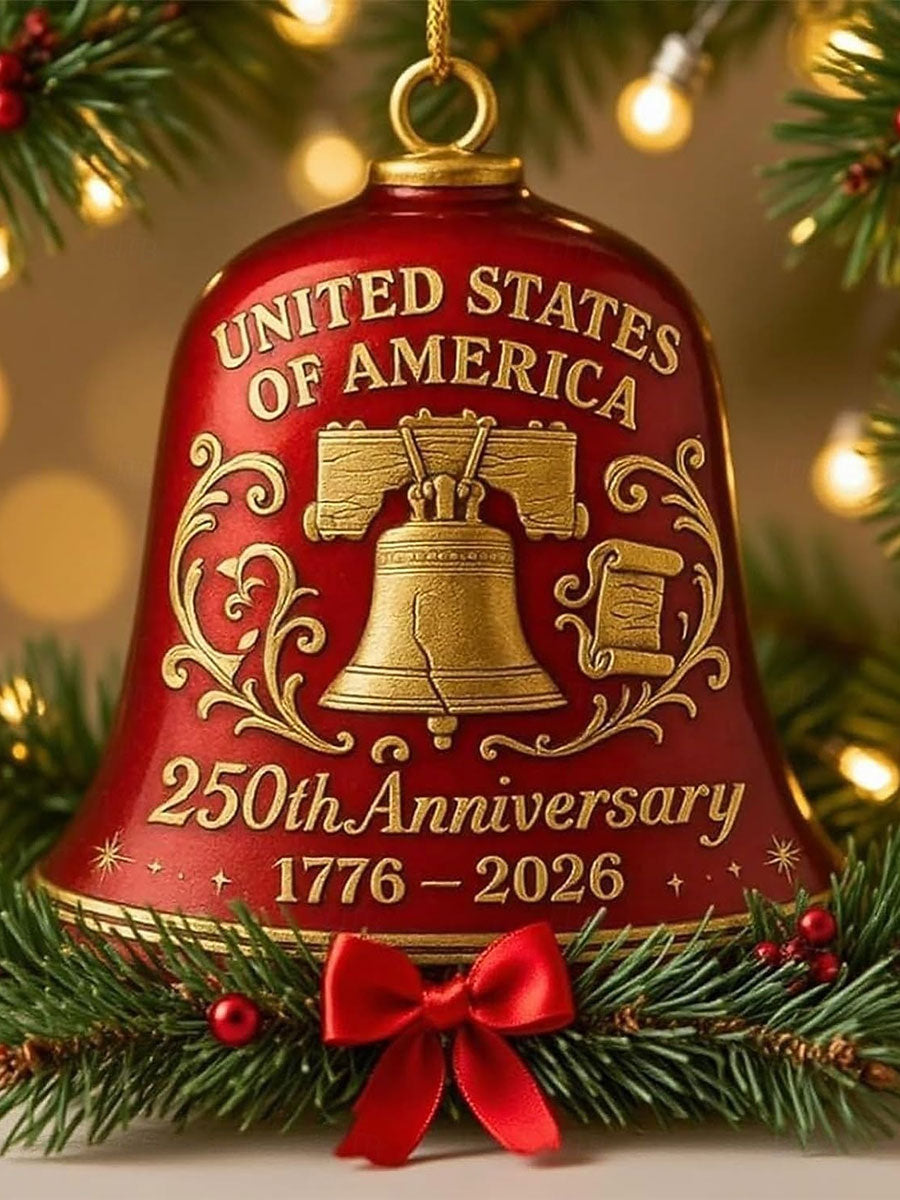 250th Anniversary Bell Ornament Metal Doorbell