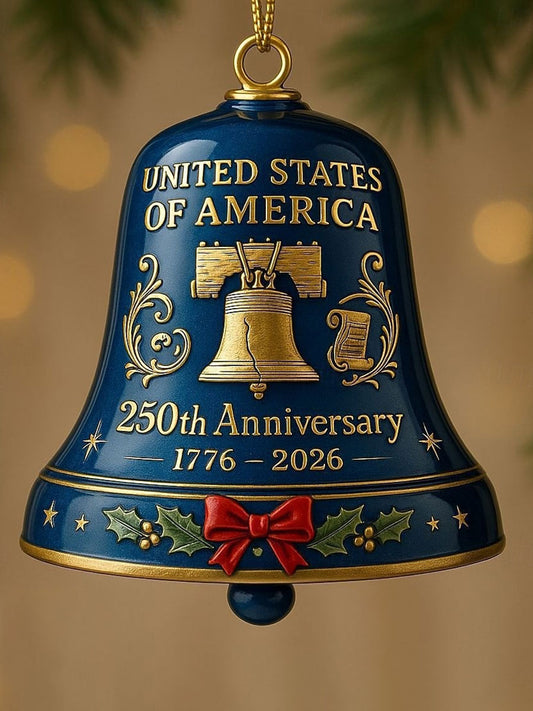250th Anniversary Bell Ornament Metal Doorbell