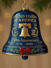 250th Anniversary Bell Ornament Metal Doorbell
