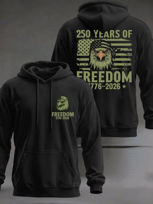 Men's 250 Years Printed Casual Hoodie