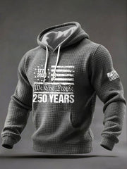 Men's 250 Years Printed Casual Hoodie