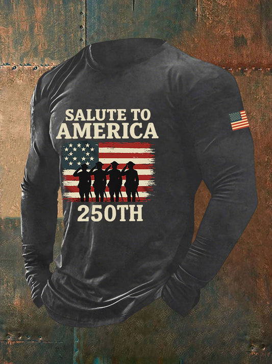 Men's 250 Years Printed Casual T-Shirt