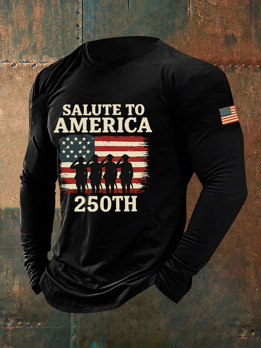 Men's 250 Years Printed Casual T-Shirt