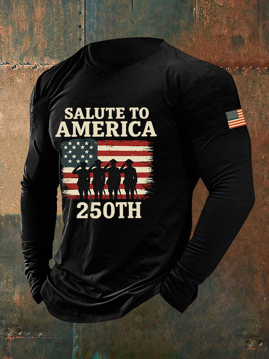 Men's 250 Years Printed Casual T-Shirt