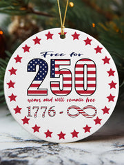 250th Anniversary Printed Acrylic Decorative Ornament