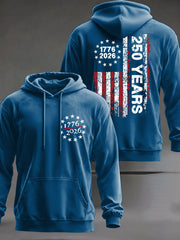 Men's 250 Years Printed Casual Hoodie