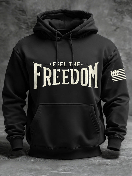 Men's Feel The Freedom Print Hoodie