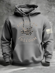 Men's American Freedom Born By The Blood Eagle Patriotic Hoodie