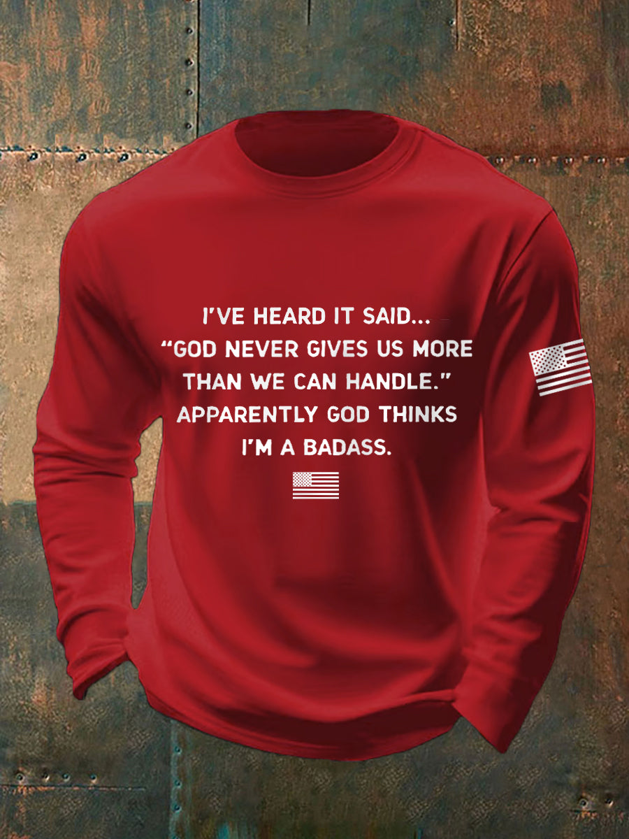 Men's Badass Patriotic Long Sleeve T-Shirt